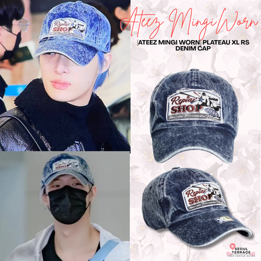 [Ateez Mingi Worn] PLATEAU XL RS Denim Cap