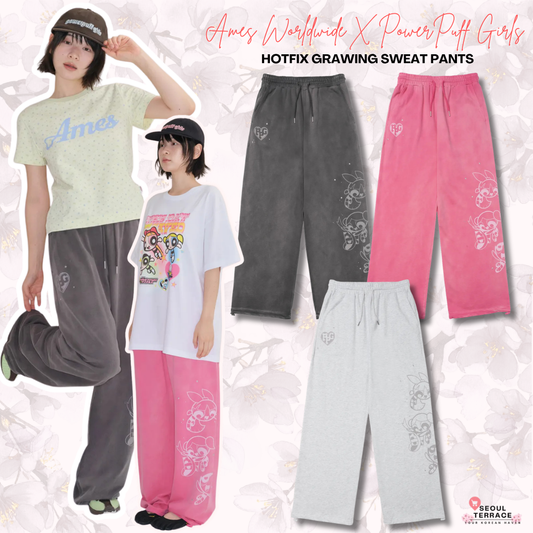 Ames Worldwide X PowerPuff Girls Hotfix Grawing Sweat Pants