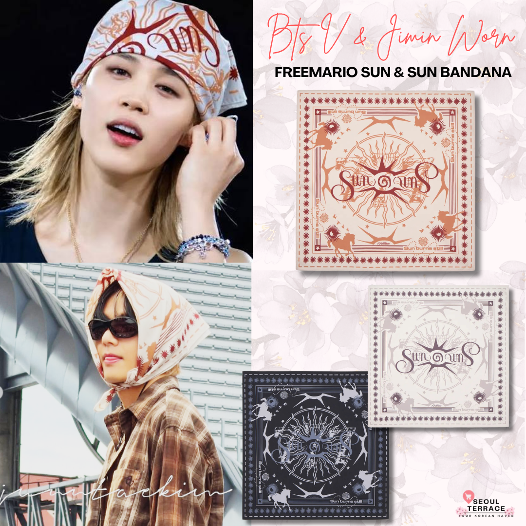 [BTS V & Jimin Worn] FREEMARIO Sun & Sun Bandana
