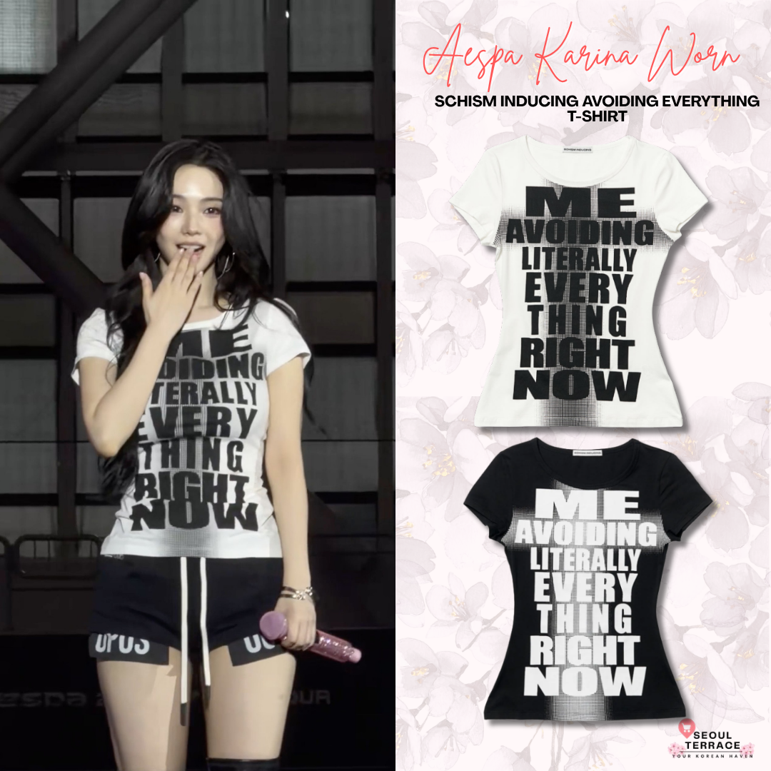 [Aespa Karina Worn] SCHISM INDUCING Avoiding Everything T-Shirt