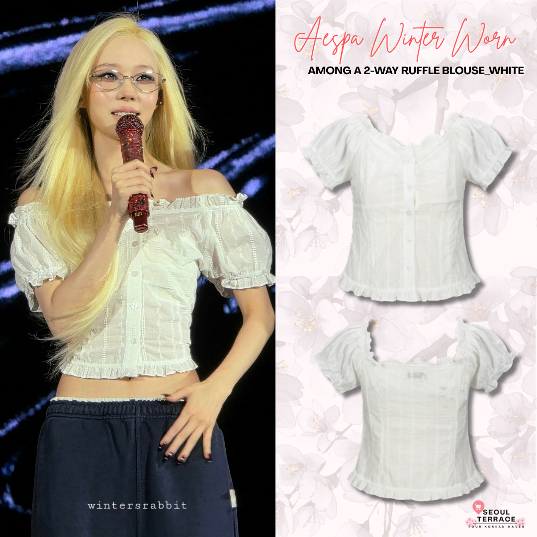 [Aespa Winter Worn] AMONG A 2-Way Ruffle Blouse