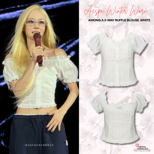 [Aespa Winter Worn] AMONG A 2-Way Ruffle Blouse