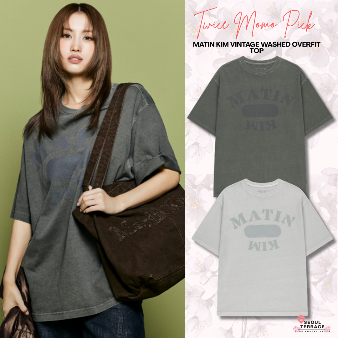 [Twice Momo X Matin Kim 26 Fall Coll.] Vintage Washed Overfit Top