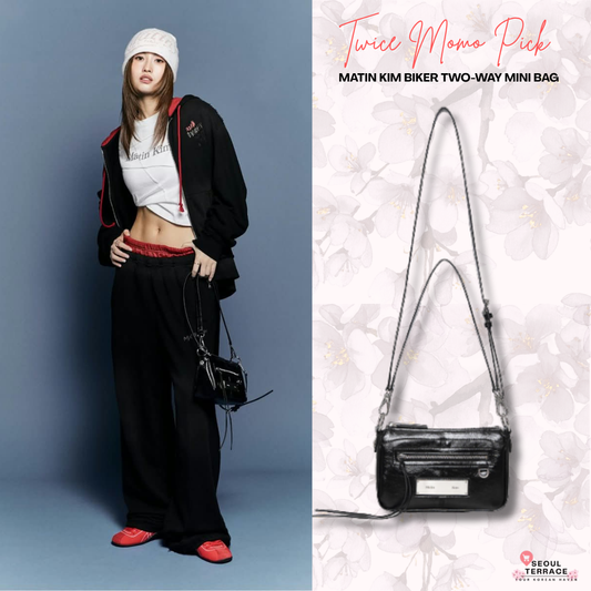 [Twice Momo X Matin Kim 26 Fall Coll.] Biker Two-Way Mini Bag