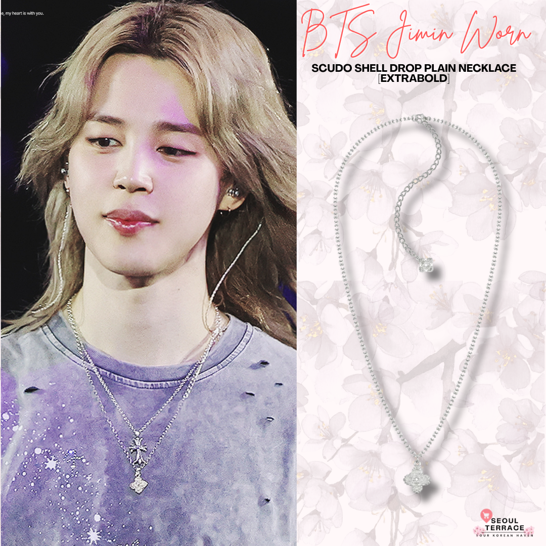 [BTS Jimin Worn] SCUDO Shell Drop Plain Necklace [Extrabold]