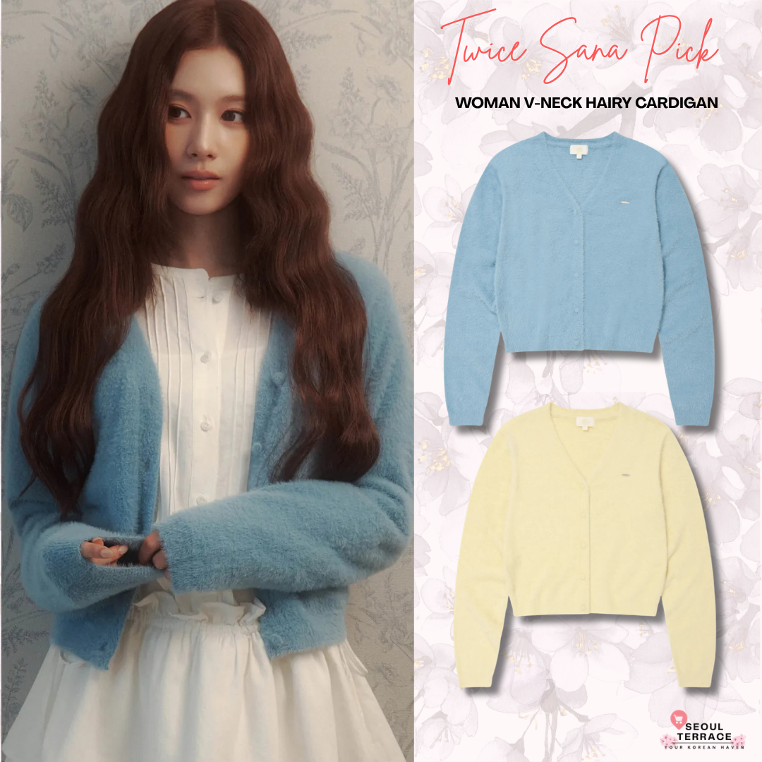 [Twice Sana Pick] 26FW COVERNAT WOMAN V-neck Hairy Cardigan