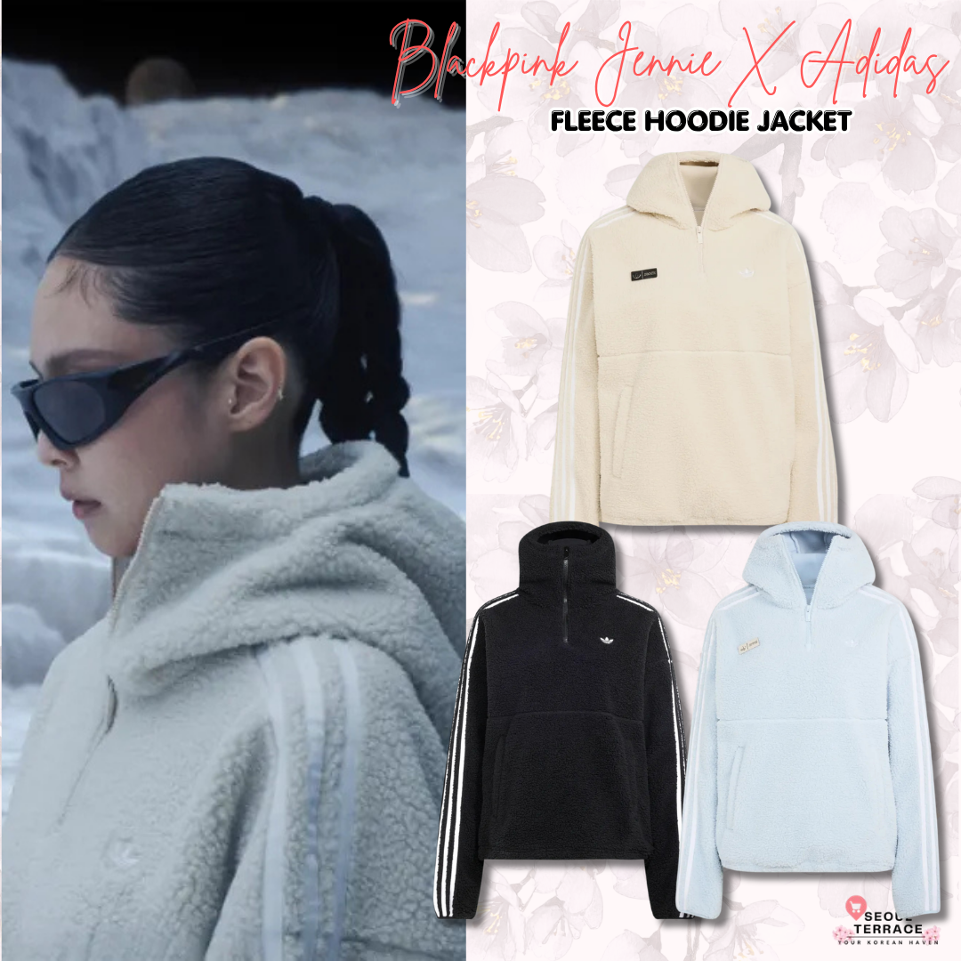 [Blackpink Jennie X Adidas] Fleece Hoodie Jacket