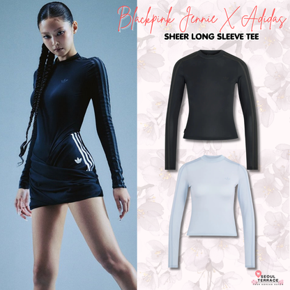 [Blackpink Jennie X Adidas] Sheer Long Sleeve Tee