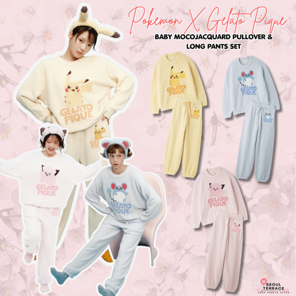 [Pokemon X Gelato Pique]  BABY MOCO Jacquard Pullover & Long Pants Set