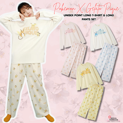 [Pokemon X Gelato Pique] Unisex Point Long T-shirt & Long Pants Set
