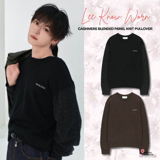 [Straykids Lee Know Pick] MATIN KIM Cashmere Blended Panel Knit Pullover