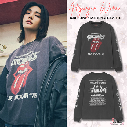 [Straykids Hyunjin Worn] 26Fall Guess GJ X RS Oversized Long Sleeve Tee