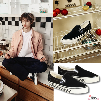 [Cortis X Vans] Premium Slip-On 98 Checkerboard Sidewall Shoes