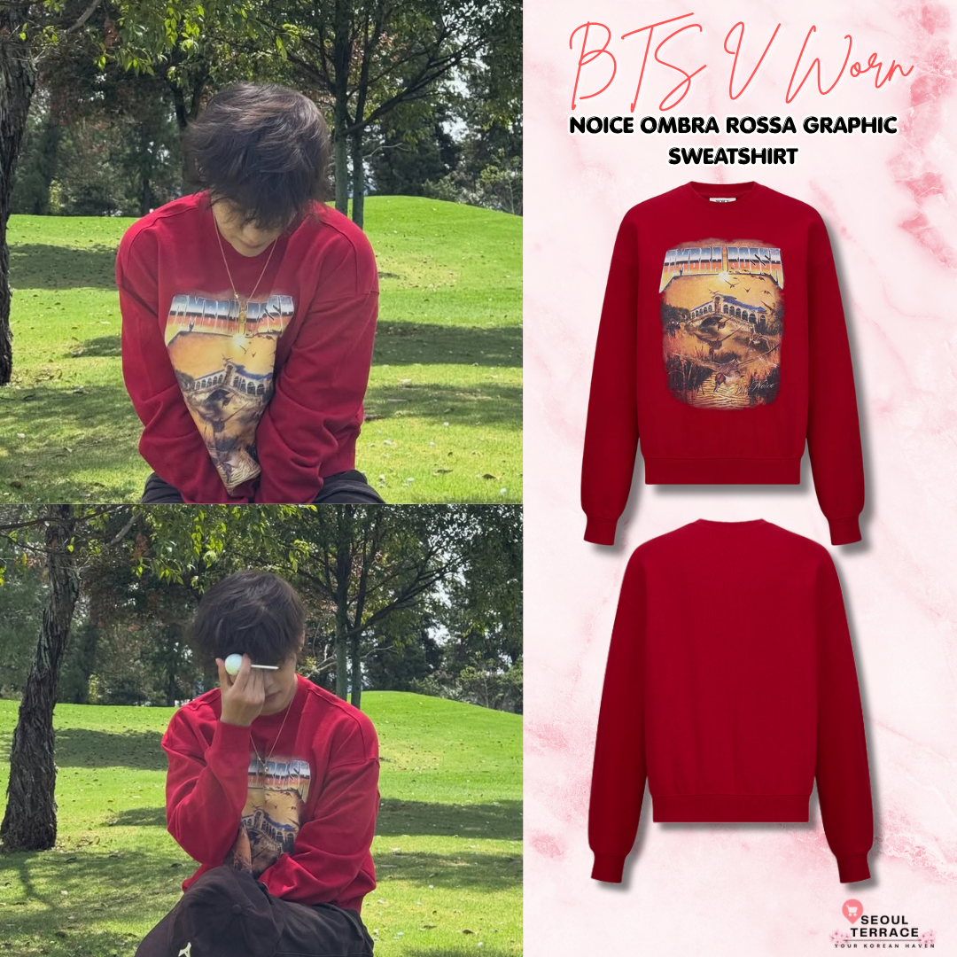 [BTS V Worn] NOICE Ombra Rossa Graphic Sweatshirt