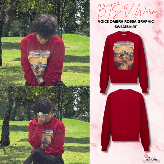 [BTS V Worn] NOICE Ombra Rossa Graphic Sweatshirt
