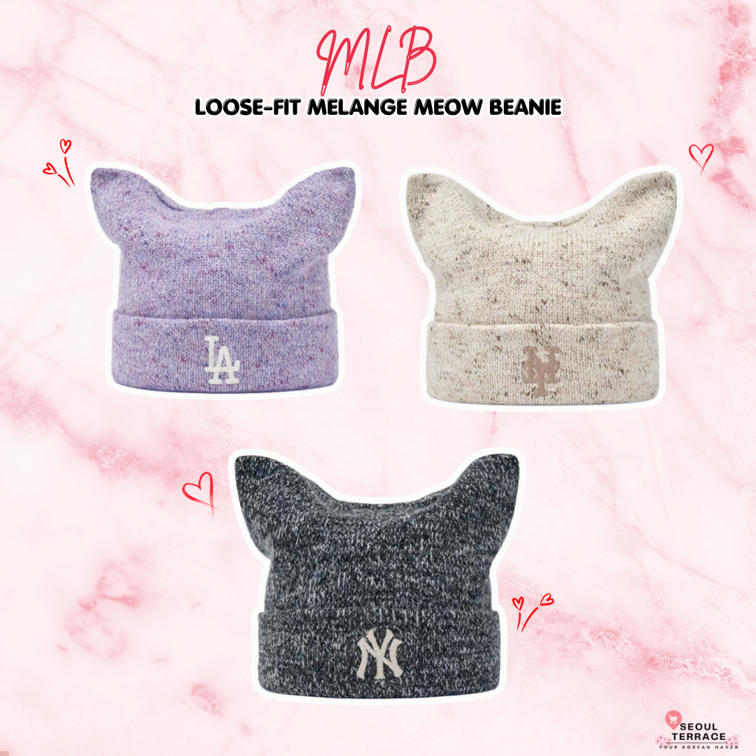 MLB 26FW Loose-fit Melange Meow Beanie