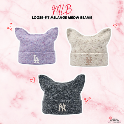MLB 26FW Loose-fit Melange Meow Beanie