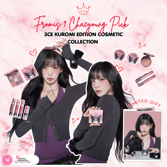 [Fromis 9 Chaeyoung Pick] 3CE Kuromi Cosmetic Collection with Gift