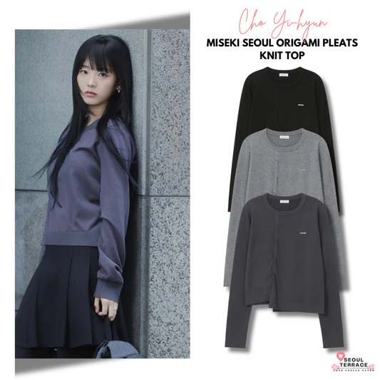 [Cho Yi-hyun Pick] Miseki Seoul Origami Pleats Knit Top