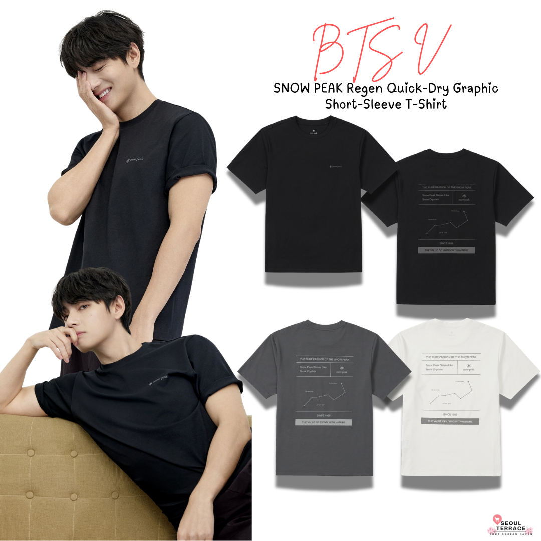 [BTS V Pick]26 Summer Snow Peak Regen Quick Dry Graphic Short Sleeve T-shirt