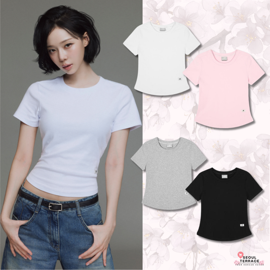 [Aespa Winter Worn] New Balance Women Essential Fitted Short Sleeve Tee (Slim Fit)