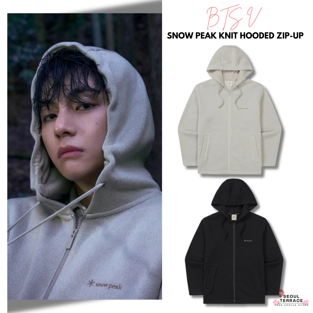 [Bts V Pick] Snow Peak Knit Hooded Zip-up