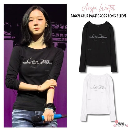 [Aespa Winter Worn] Fancy Club Back Cross Long Sleeve
