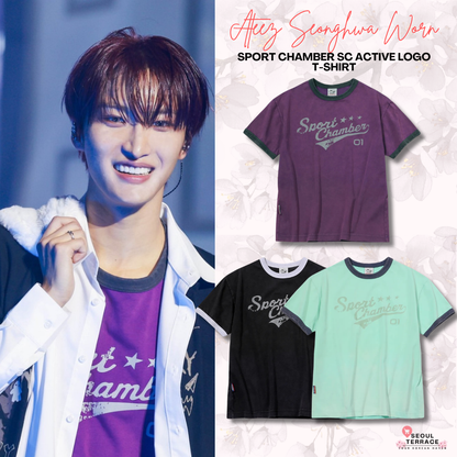 [Ateez Seonghwa Worn] SPORT CHAMBER SC Active Logo T-shirt