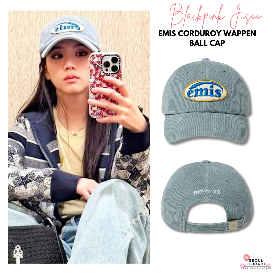 [Blackpink Jisoo Worn] EMIS Corduroy Wappen Ball Cap