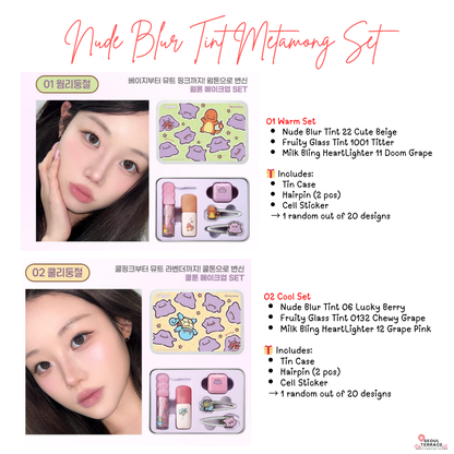 [Pokemon Edition] Colorgram Nude Blur Tint Metamong Set (Warm/Cool)
