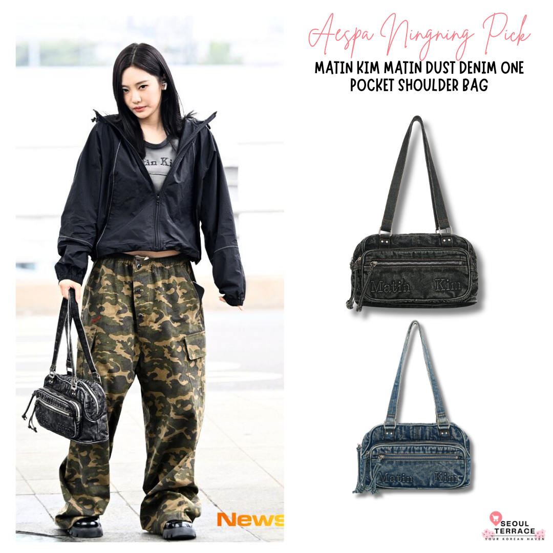 [Aespa Ningning Worn] Matin Kim Matin Dust Denim One Pocket Shoulder Bag