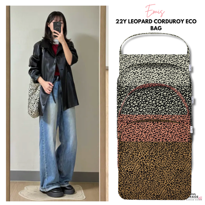 Emis 22Y Leopard Corduroy Eco Bag