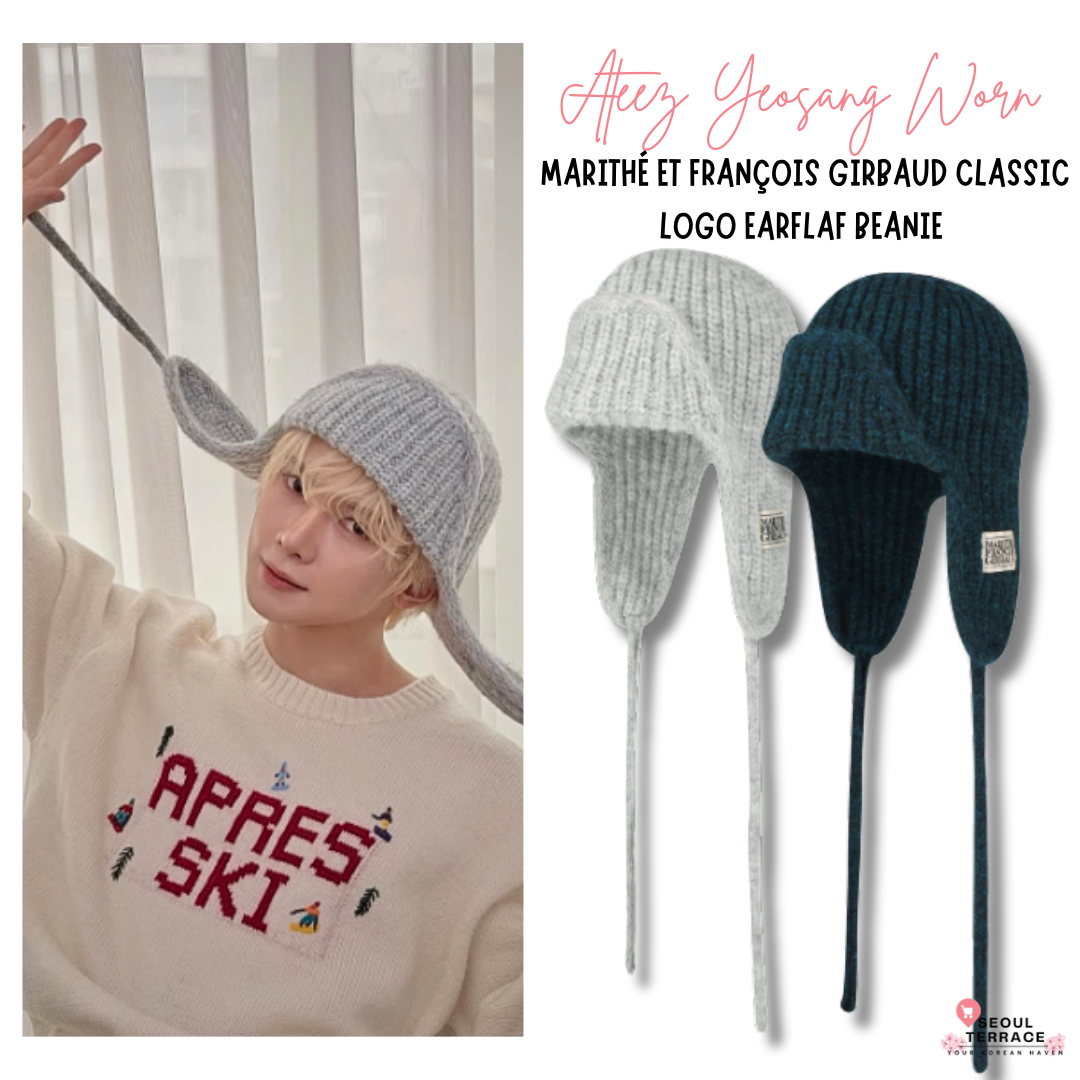 [Ateez Yeosang Worn] Marithé et François Girbaud Classic Logo Earflaf Beanie