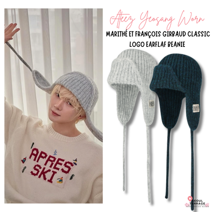 [Ateez Yeosang Worn] Marithé et François Girbaud Classic Logo Earflaf Beanie