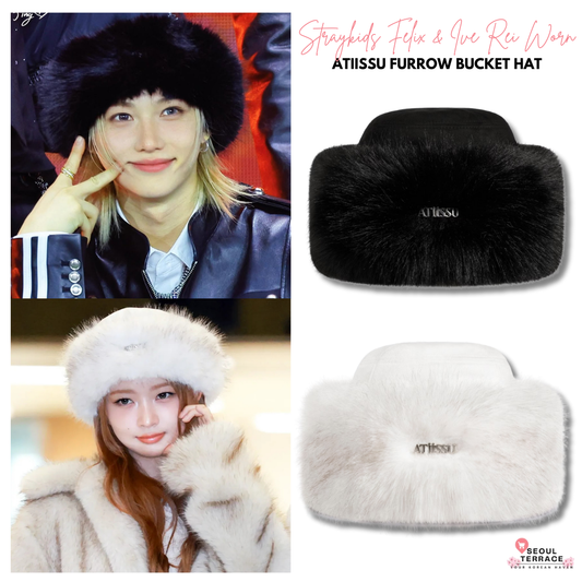 [Straykids Felix & Ive Rei Worn]  Atiissu Furrow Bucket Hat