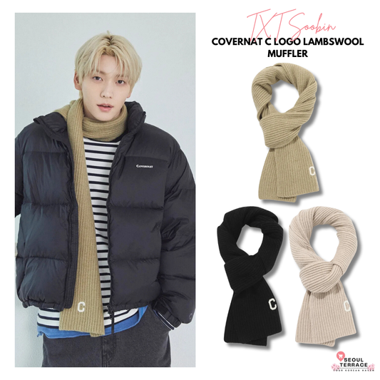 [TXT Soobin Worn] Covernat C Logo Lambswool Muffler