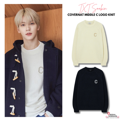 [TXT Soobin Worn Inner] Covernat Middle C Logo Knit Sweater