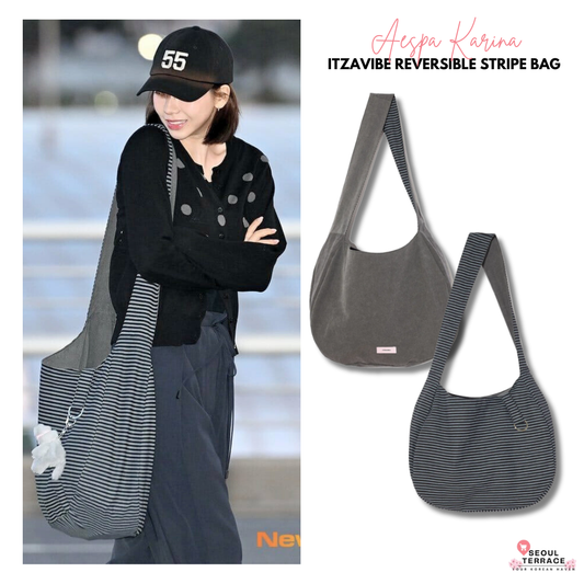 [Aespa Karina Pick] Itzavibe Reversible Stripe Bag