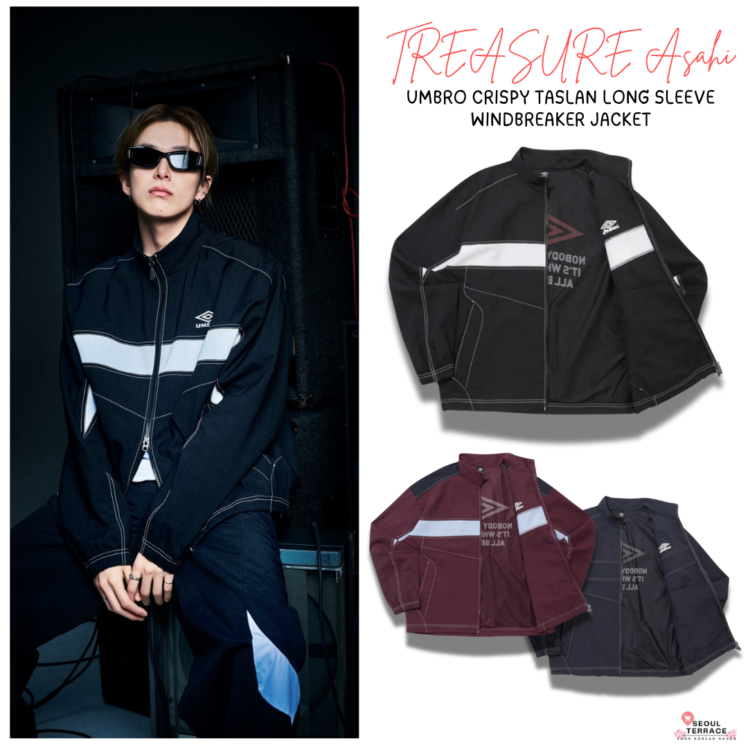 [TREASURE Asahi Pick] Umbro Crispy Taslan Long Sleeve Windbreaker Jacket