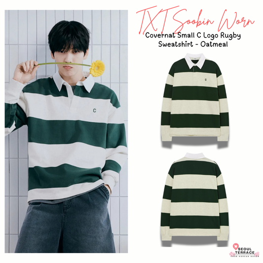 [TXT Soobin Pick] 26SS Covernat Small C Logo Rugby Man-to-Man Oatmeal