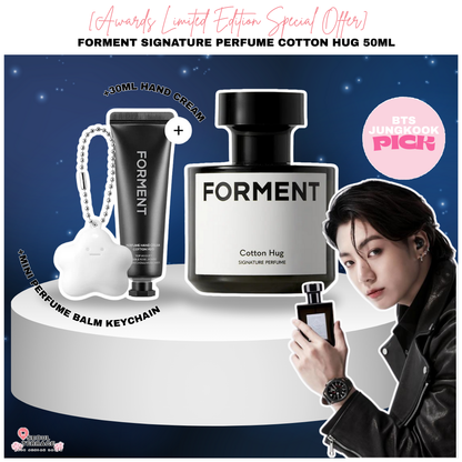 [Jungkook Pick Awards Limited Edition]Forment Signature Perfume Cotton Hug 50ml(+ 30ml Hand Cream + Mini Perfume Balm Keychain)