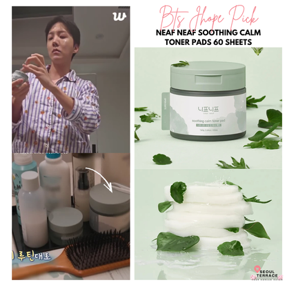 [BTS Jhope Pick] Neaf Neaf Soothing Calm Toner Pads 60 Sheets