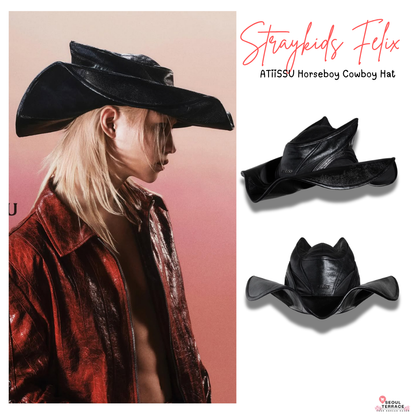 [Straykids Felix Worn] ATiiSSU Horseboy Cowboy Hat