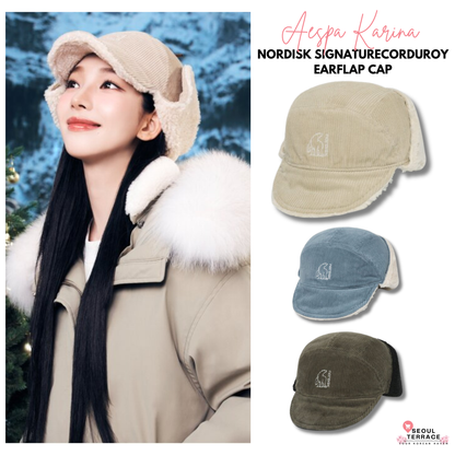 [Aespa Karina Worn] Nordisk Signature Corduroy Earflap Cap