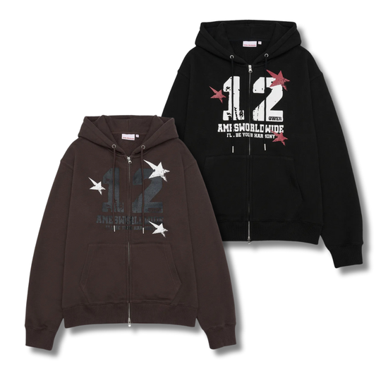 [Qwer X Ames] Qwer Numbering Hoodie Zip-Up