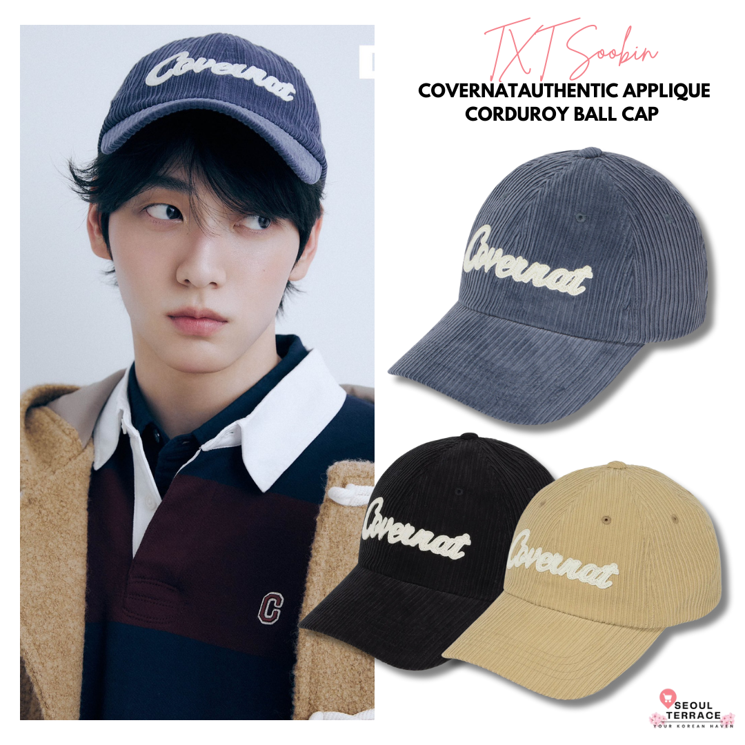 [TXT Soobin Worn] Covernat Authentic Applique Corduroy Ball Cap