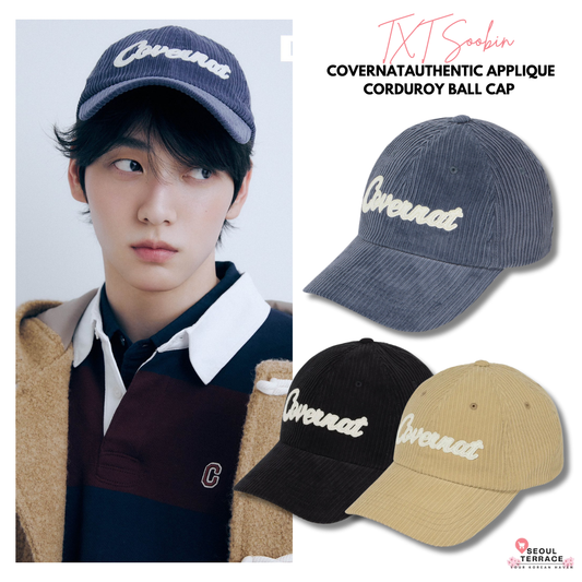 [TXT Soobin Worn] Covernat Authentic Applique Corduroy Ball Cap