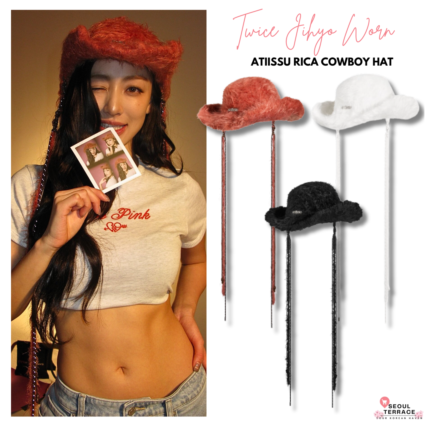 [Twice Jihyo Worn] ATiiSSU Rica Cowboy Hat