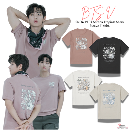 [BTS V Pick]26 Summer Snow Peak Sorona Tropical Short Sleeve T-shirt
