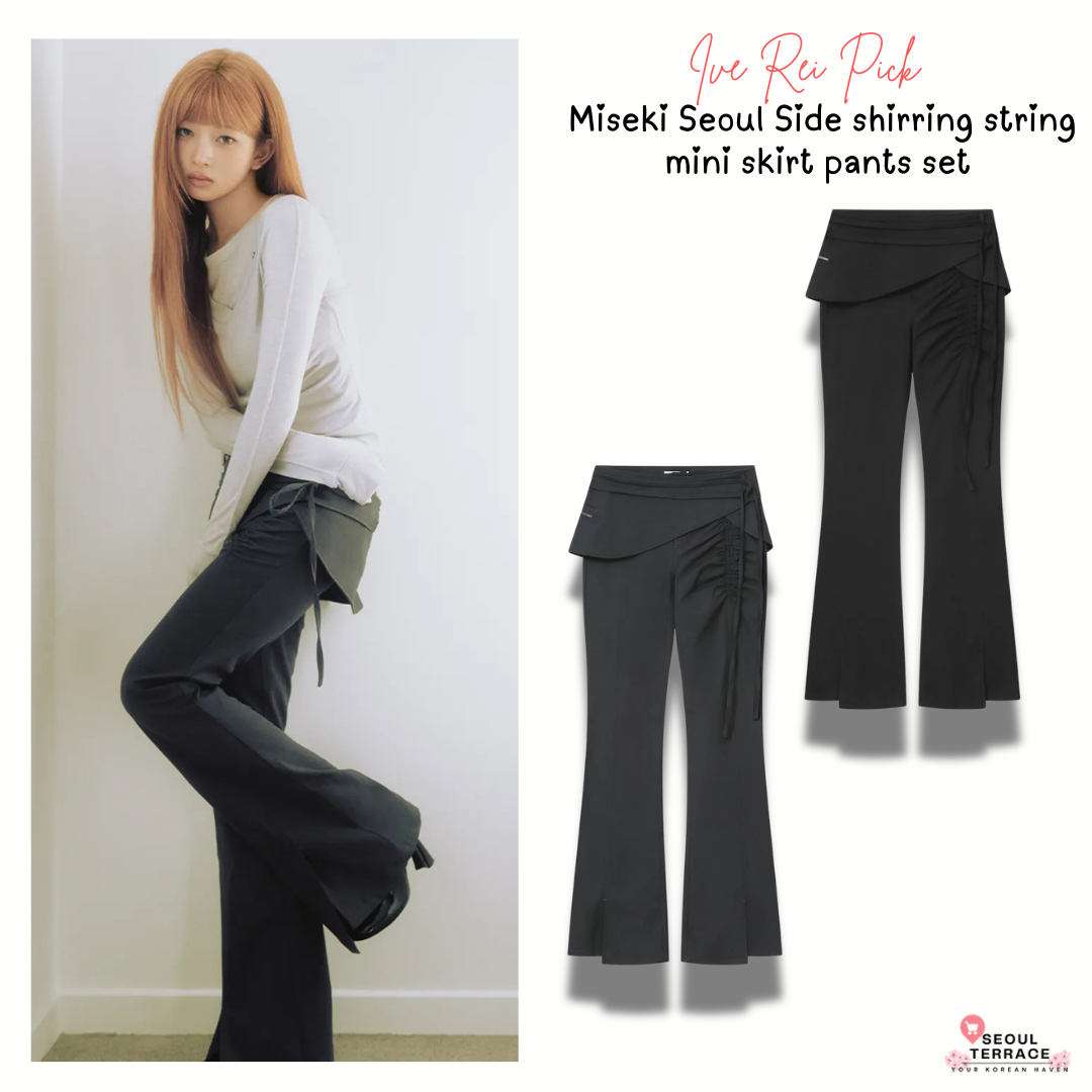 [Ive Rei Pick] Miseki Seoul Side Shirring String Mini Skirt Pants Set